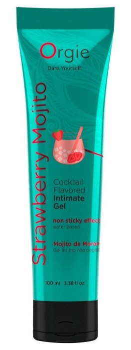 Съедобный интимный гель Orgie Lube Tube Cocktail Strawberry Mojito - 100 мл. - ORGIE - купить с доставкой в Димитровграде