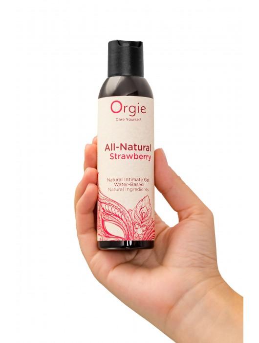 Интимный гель на водной основе All-Natural Strawberry с ароматом клубники - 150 мл. - ORGIE - купить с доставкой в Димитровграде
