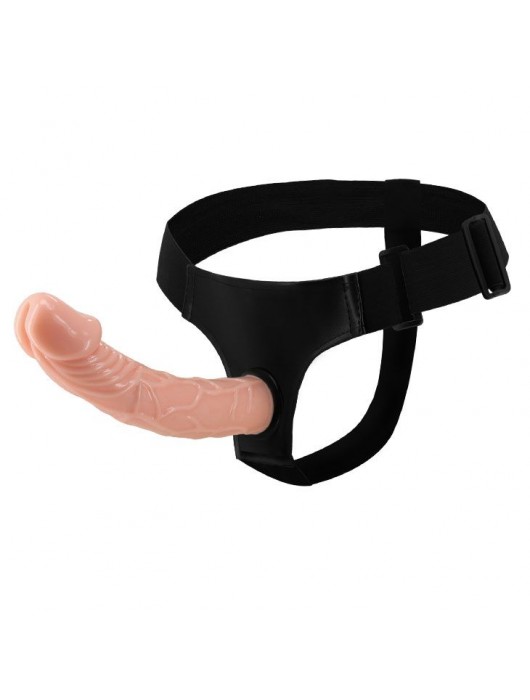 Гладкий фаллоимитатор с крупной головкой на ремешках - 19,7 см. - Baile - купить с доставкой в Димитровграде