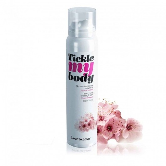 Массажная хрустящая пенка Tickle My Body Cherry Blossom с ароматом вишневого цвета - 150 мл. - Love to Love - купить с доставкой в Димитровграде