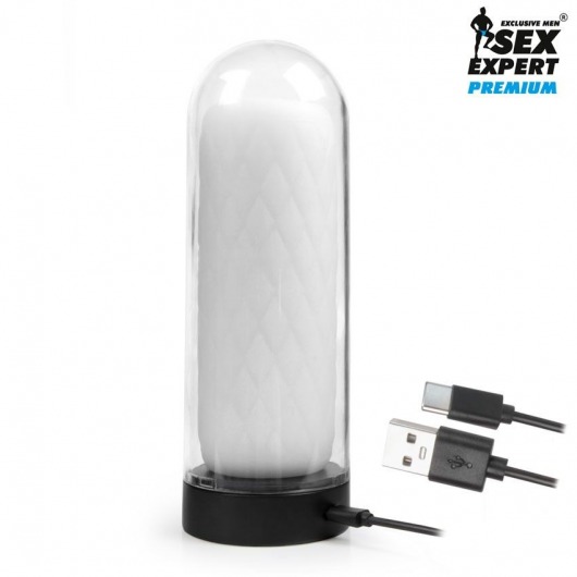 Оригинальный мастурбатор в колбе с нагревом - Sex Expert - в Димитровграде купить с доставкой