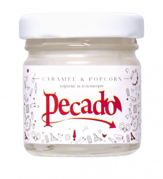 Массажная свеча Caramel   Popcorn - 35 мл. - Pecado - купить с доставкой в Димитровграде