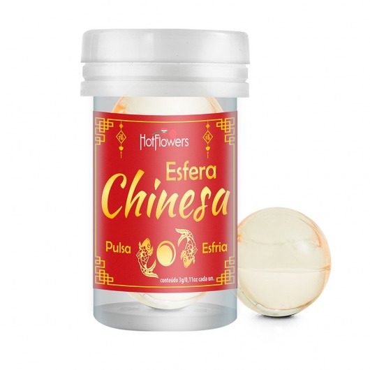 Интимный гель Chinesa Esfera с охлаждающе-пульсирующим эффектом (2 шарика по 3 гр.) - HotFlowers - купить с доставкой в Димитровграде