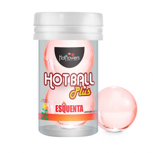 Лубрикант на масляной основе Hot Ball Plus с разогревающим эффектом (2 шарика по 3 гр.) - HotFlowers - купить с доставкой в Димитровграде