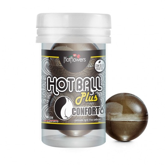 Анальный лубрикант на масляной основе Hot Ball Plus Conforto (2 шарика по 3 гр.) - HotFlowers - купить с доставкой в Димитровграде