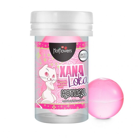 Лубрикант на силиконовой основе с эффектом вибрации Xana Loka Hot Ball (2 шарика по 3 гр.) - HotFlowers - купить с доставкой в Димитровграде