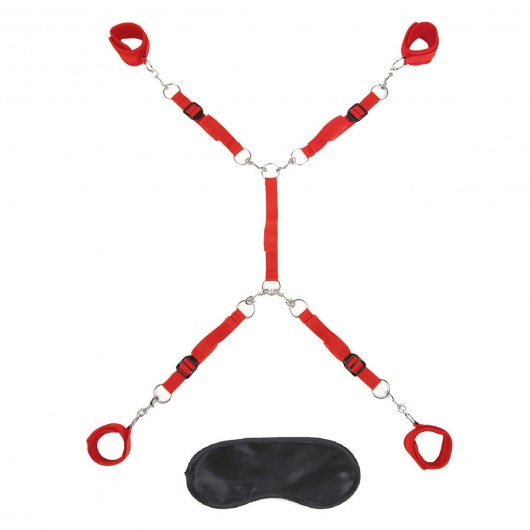 Красная фиксация на матрас Classic Bedspreader - Lux Fetish - купить с доставкой в Димитровграде