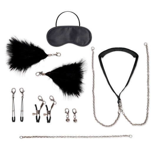 Большой эротический набор из 12 предметов Interchangeable Collar   Nipple Clips Set - Lux Fetish - купить с доставкой в Димитровграде