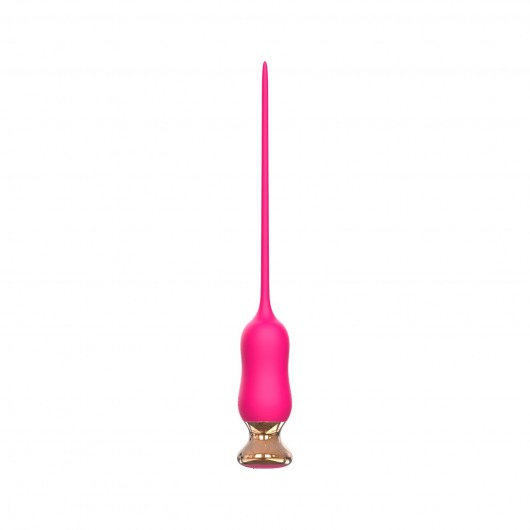 Розовый тонкий стимулятор Nipple Vibrator - 23 см. - I-MOON - купить с доставкой в Димитровграде