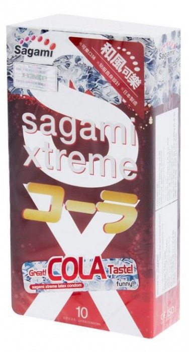 Ароматизированные презервативы Sagami Xtreme COLA - 10 шт. - Sagami - купить с доставкой в Димитровграде