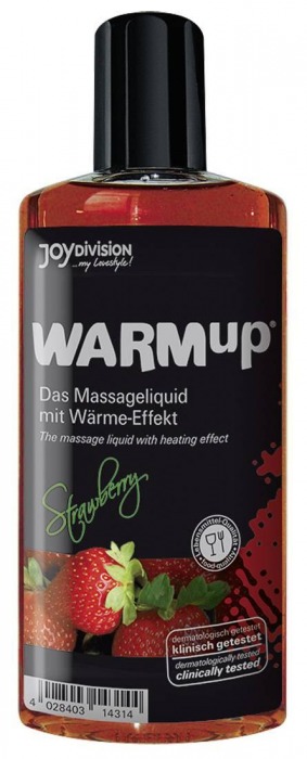 Разогревающее масло WARMup Strawberry - 150 мл. - Joy Division - купить с доставкой в Димитровграде