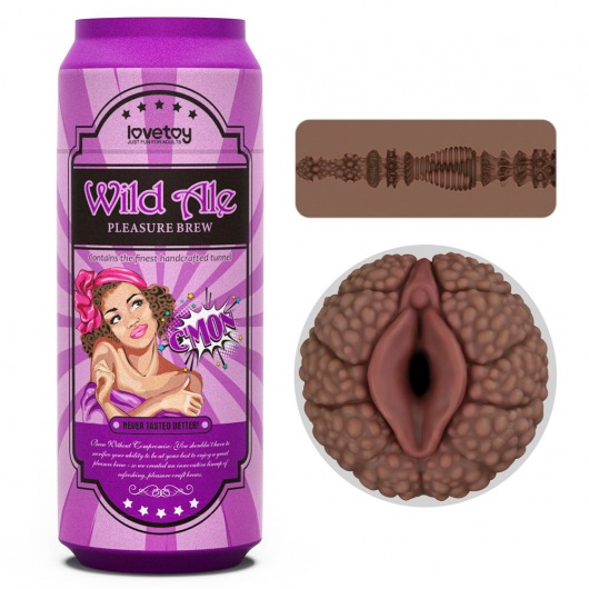 Коричневый мастурбатор-вагина Pleasure Brew Masturbator-Wild Ale в банке - Lovetoy - в Димитровграде купить с доставкой