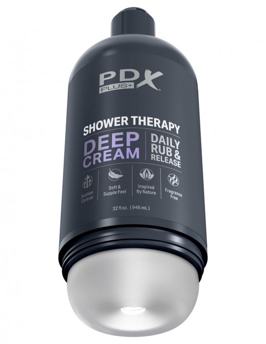 Мастурбатор в бутылке Shower Therapy Deep Cream - Pipedream - в Димитровграде купить с доставкой