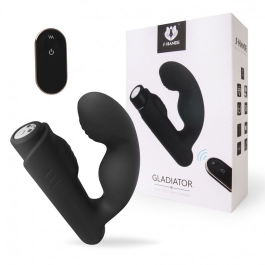 Черный вибромассажер Gladiator - 10,7 см. - S-HANDE - в Димитровграде купить с доставкой