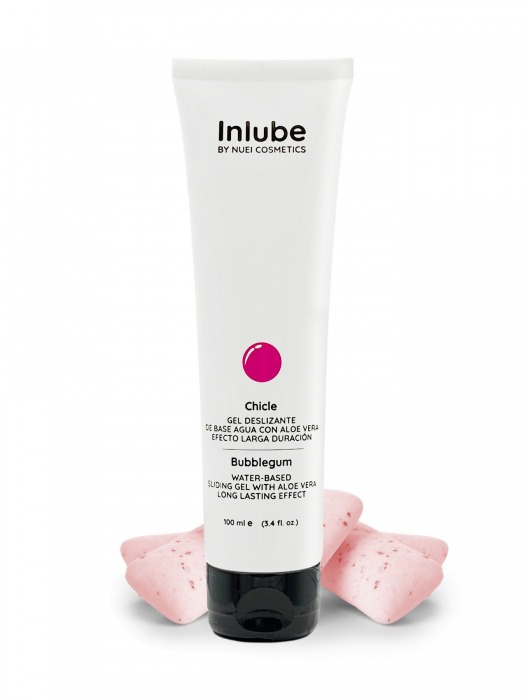 Лубрикант на водной основе Nuei Inlube с алоэ вера и ароматом бабл-гам - 100 мл. - Nuei cosmetics - купить с доставкой в Димитровграде