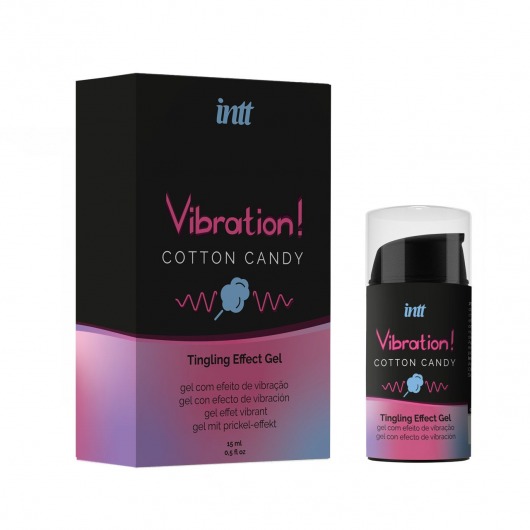 Жидкий вибратор Vibration Cotton Candy с ароматом сахарной ваты - 15 мл. - INTT - купить с доставкой в Димитровграде