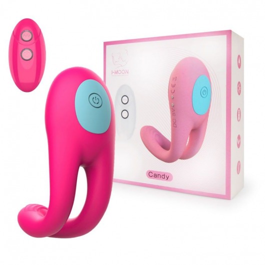 Розовое виброкольцо с пультом ДУ - I-MOON - в Димитровграде купить с доставкой