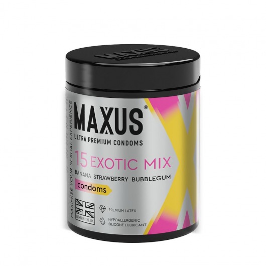 Цветные ароматизированные презервативы MAXUS Exotic Mix - 15 шт. - Maxus - купить с доставкой в Димитровграде