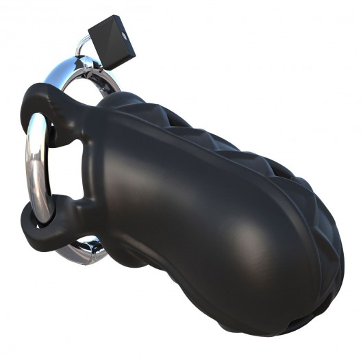 Черный замок верности Extreme Silicone Cock Blocker - Pipedream - купить с доставкой в Димитровграде