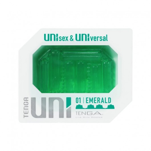 Зеленый мастурбатор-стимулятор Tenga Uni Emerald - Tenga - в Димитровграде купить с доставкой
