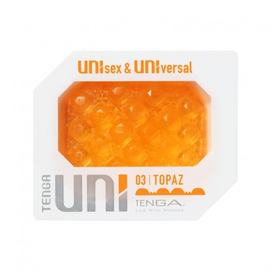 Оранжевый мастурбатор-стимулятор Tenga Uni Topaz - Tenga - в Димитровграде купить с доставкой