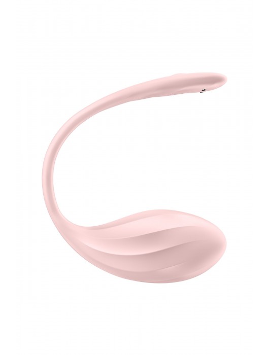 Розовое виброяйцо Ribbed Petal с пультом ДУ - Satisfyer