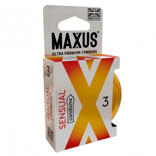 Презервативы анатомической формы Maxus Sensual - 3 шт. - Maxus - купить с доставкой в Димитровграде