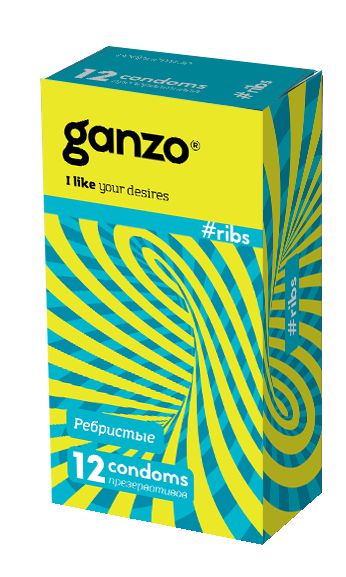 Презервативы с ребристой структурой Ganzo Ribs - 12 шт. - Ganzo - купить с доставкой в Димитровграде