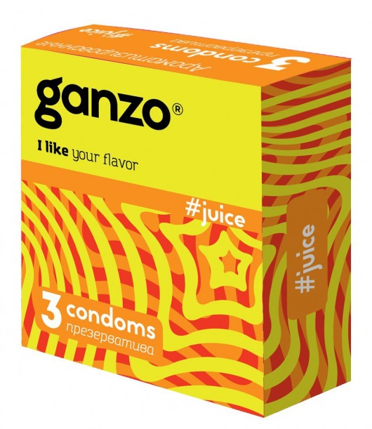 Ароматизированные презервативы Ganzo Juice - 3 шт. - Ganzo - купить с доставкой в Димитровграде