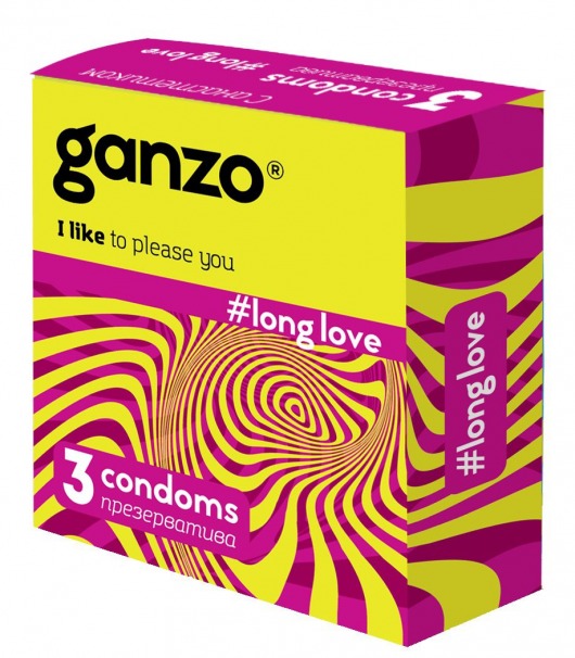 Презервативы с анестетиком для продления удовольствия Ganzo Long Love - 3 шт. - Ganzo - купить с доставкой в Димитровграде