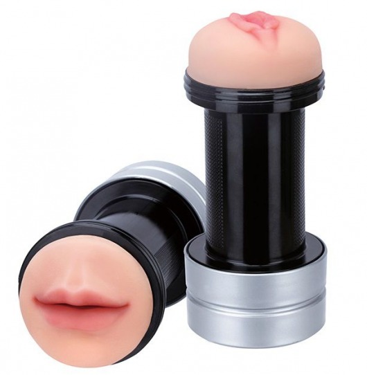 Двусторонний мастурбатор REALSTUFF 2 IN 1 HUMMER MOUTH   VAGINA - ротик и вагина - Dream Toys - в Димитровграде купить с доставкой