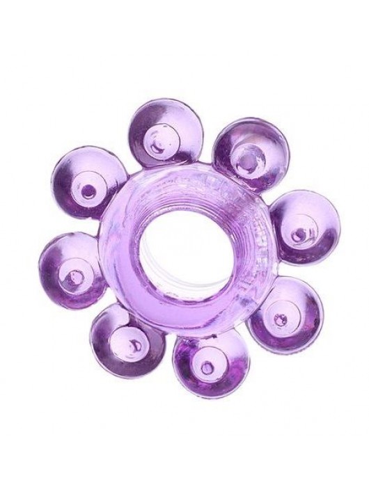 Мягкая фиолетовая гелевая насадка - Toyfa Basic - в Димитровграде купить с доставкой