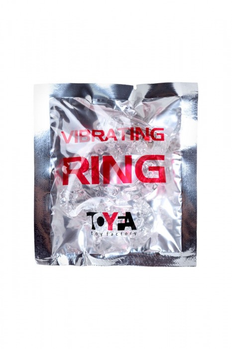 Прозрачное эрекционное кольцо с вибратором  и подхватом - Toyfa Basic - в Димитровграде купить с доставкой