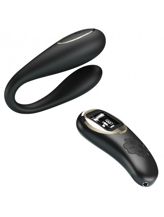 Черный вибромассажер для пар Nathan - Baile