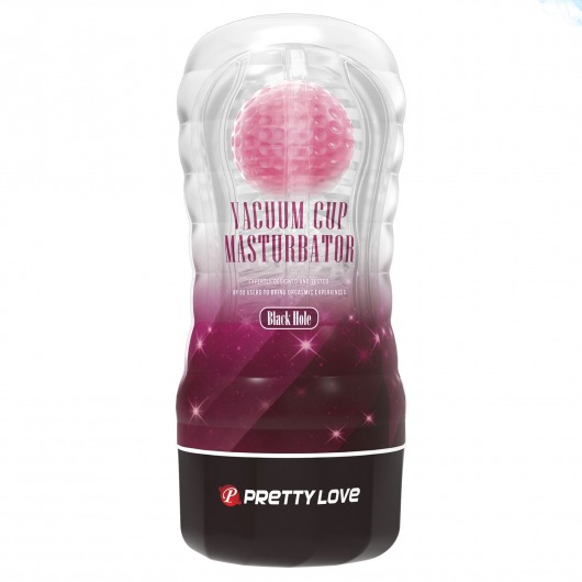 Прозрачный текстурированный мастурбатор Vacuum Cup Masturbator Black Hole - Baile - в Димитровграде купить с доставкой
