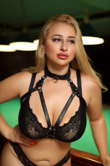 Черная кожаная сбруя с ошейником plus size из нежной кожи - БДСМ Арсенал - купить с доставкой в Димитровграде