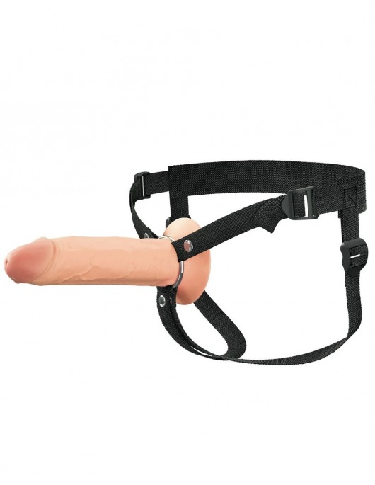 Полый страпон на ремнях 8’’ Hollow Silicone Strap-on - Pipedream - купить с доставкой в Димитровграде