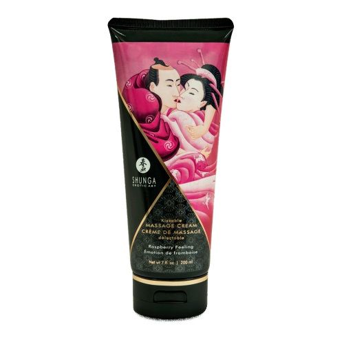 Массажный крем для тела с ароматом малины Raspberry feeling - 200 мл. - Shunga - купить с доставкой в Димитровграде