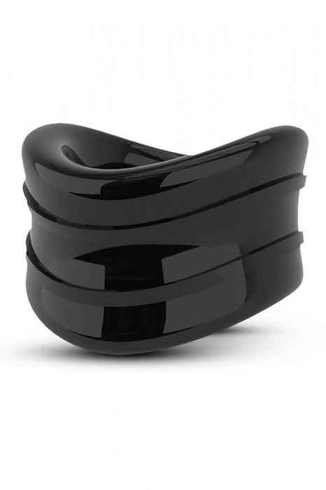 Черное эрекционное кольцо на мошонку Beef Ball Stretcher Snug - Blush Novelties - в Димитровграде купить с доставкой