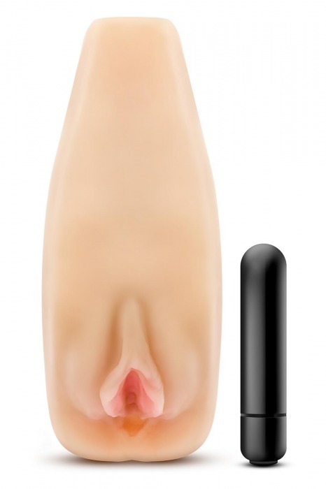 Мастурбатор-вагина с вибрацией Soft   Wet Natasha Realistic Beige Masturbator - Blush Novelties - в Димитровграде купить с доставкой