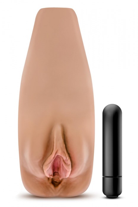 Маструбатор-вагина с вибрацией Soft   Wet Renata Realistic Tan Masturbator - Blush Novelties - в Димитровграде купить с доставкой