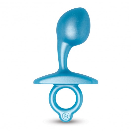 Голубая анальная пробка для массажа простаты Bulb Silicone Prostate Plug - 10,7 см. - b-Vibe - в Димитровграде купить с доставкой