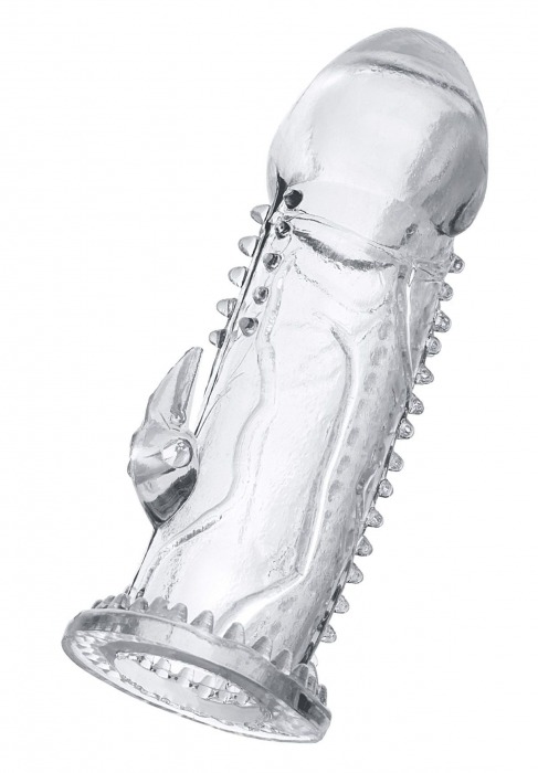 Прозрачная насадка на пенис с шипиками и коготком - 13,5 см. - A-toys - в Димитровграде купить с доставкой