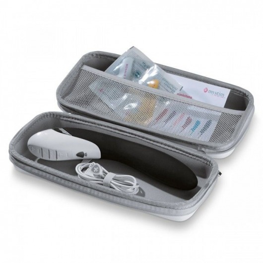 Вибратор с электростимуляцией Sizzling Simon Black Edition - 27 см. - MyStim - купить с доставкой в Димитровграде