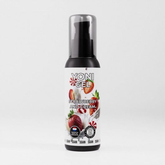 Лубрикант для орального секса SGAN со вкусом клубники со сливками - 100 мл. - SGAN - купить с доставкой в Димитровграде