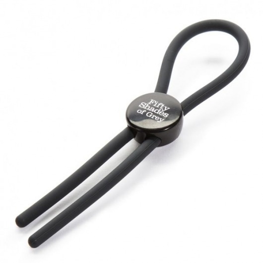 Тёмно-серое эрекционное кольцо с зажимом Again and Again Adjustable Cock Ring - Fifty Shades of Grey - в Димитровграде купить с доставкой