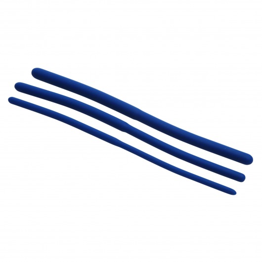 Набор из 3 синих силиконовых уретральных расширителей Invasion Silicone Urethral Sound Trainer Set - XR Brands - купить с доставкой в Димитровграде