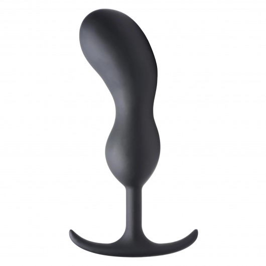 Черный массажер простаты с утяжелителями Premium Silicone Weighted Prostate Plug XL - 20,8 см. - XR Brands - в Димитровграде купить с доставкой