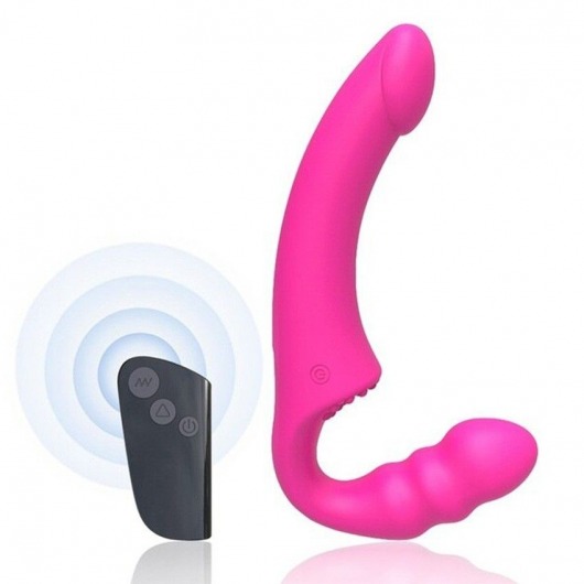 Розовый безремневой страпон Straples Strap-On Dildo - Erokay - купить с доставкой в Димитровграде