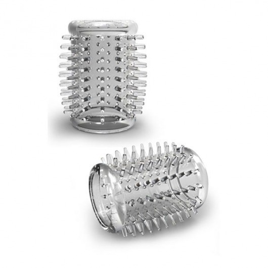 Прозрачная насадка с шипами STAY HARD COCK SLEEVE 01 CLEAR - Blush Novelties - в Димитровграде купить с доставкой